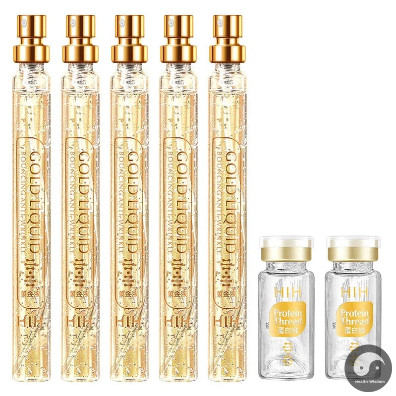 24K Gold Face Serum Active Collagen Silk Thread Facial Essence Anti-wrinkle Moisturizing Hyaluronic Serum for Face Skin Care-Health Wisdom™