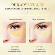 24K Gold Hyaluronic Acid Eye Mask to get rid of under-eye bags skin care products collagen eye patch Korean cosmetics Beauty-Health Wisdom™