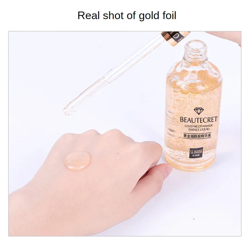24K Gold Hyaluronic Acid Nicotinamide Face Serum Replenishment Moisturize Shrink Pore Brighten Skin Care Firming Facial Essence-Health Wisdom™