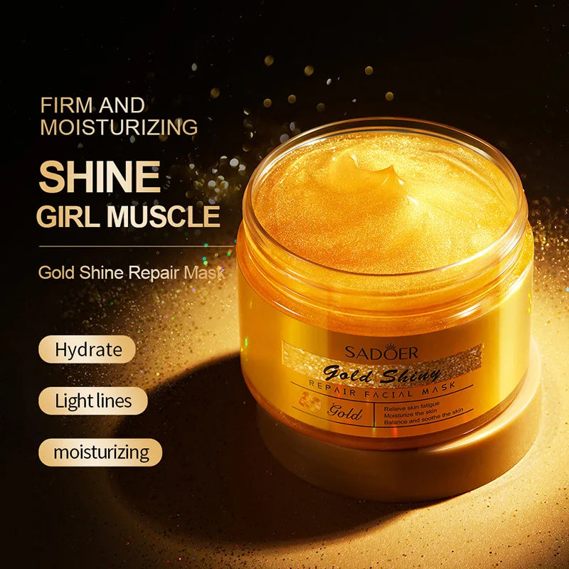 24K Gold Serum Cream Sleeping Mask Repair for Night Whitening Sleeping Beauty Mask Gel Cream Moisturizing Whitening Anti-wrinkle-Health Wisdom™