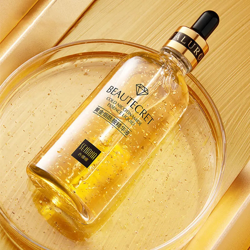 24K Golden Niacinamide Essence Liquid Deeply Nourishes Anti Wrinkles Anti Aging Hyaluronic Acid Nourish Skin Facial Moisturizer-Health Wisdom™