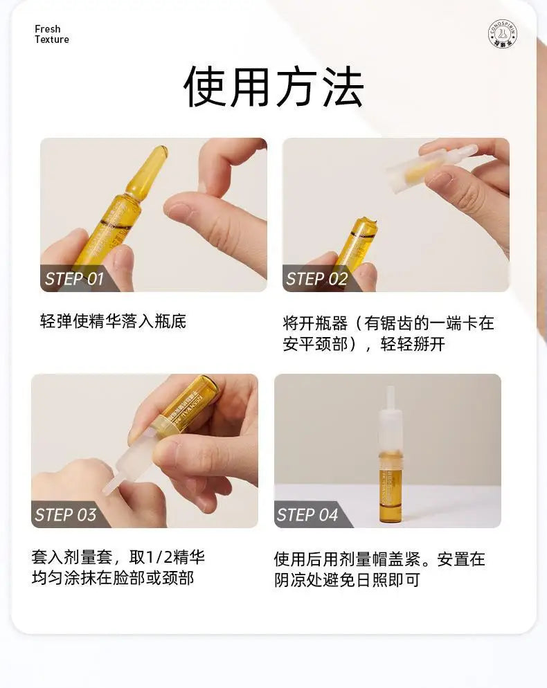 28 Pieces Conopeptide Ampoule Essence Set ROSEMARY Extract Liquid Hydrating Moisturizing Refreshing Pore Minimizer Face Serum-Health Wisdom™