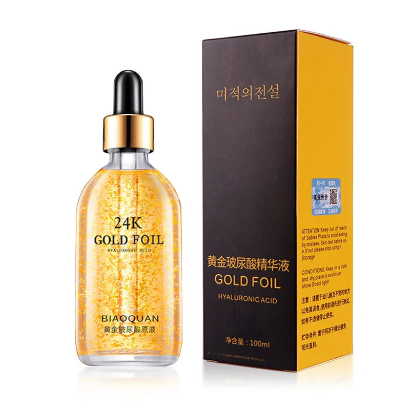 2pcs 24K Gold Essence Facial Moisturizing Brightening Shrinking Pore Anti-Aging Anti Wrinkle Face Serum Skin Care Products-Health Wisdom™