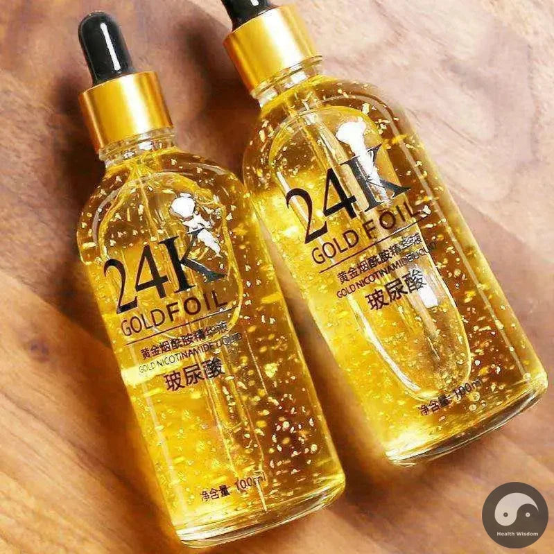 2pcs 24K Gold Essence Facial Moisturizing Brightening Shrinking Pore Anti-Aging Anti Wrinkle Face Serum Skin Care Products-Health Wisdom™