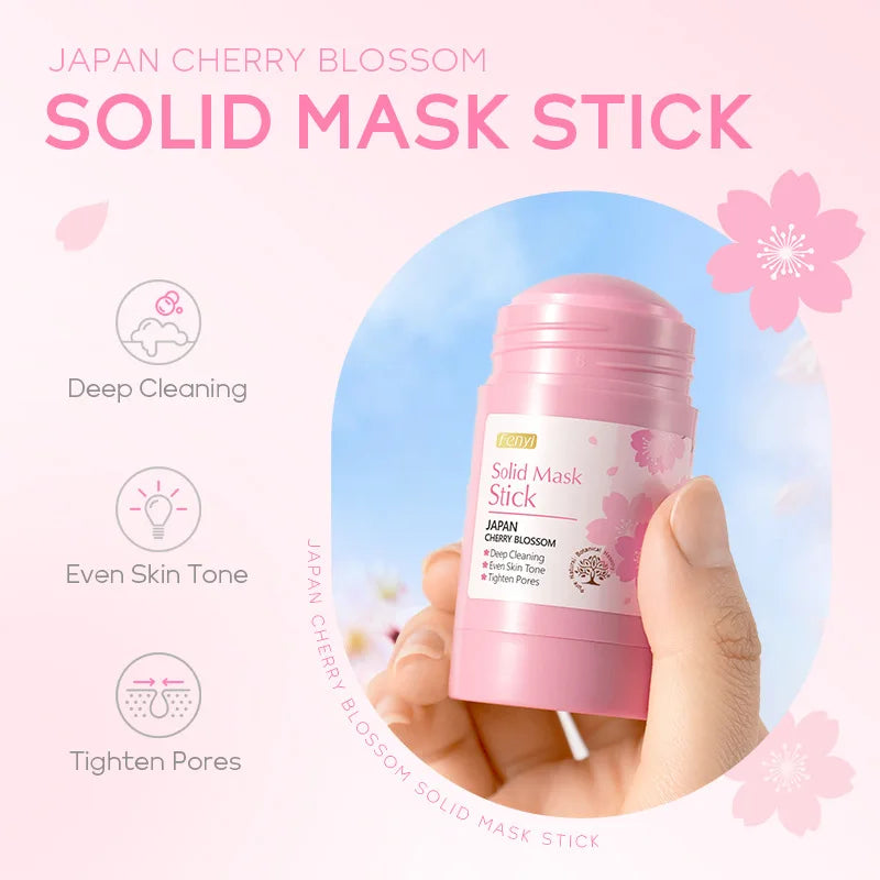2pcs Green Tea Sakura Solid Facial Mask Stick Mud Masks Moisturizing Brightening Deep Cleaning Face Mask Skin Care Products-Health Wisdom™