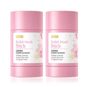 2pcs Green Tea Sakura Solid Facial Mask Stick Mud Masks Moisturizing Brightening Deep Cleaning Face Mask Skin Care Products-Health Wisdom™