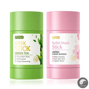 2pcs Green Tea Sakura Solid Facial Mask Stick Mud Masks Moisturizing Brightening Deep Cleaning Face Mask Skin Care Products-Health Wisdom™