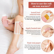 3 In 1 Roll On Depilatory Wax Kit Electric Body Hair Removal Waxing Heater Epilator Wax Heating Machine Waxing Strips Paper Set-Health Wisdom™