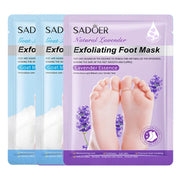3 Pairs Lavender Feet Exfoliating Foot Mask Pedicure SPA Foot Bath Masks Moisturizing Dead Skin Remover Feet Peeling Mask-Health Wisdom™