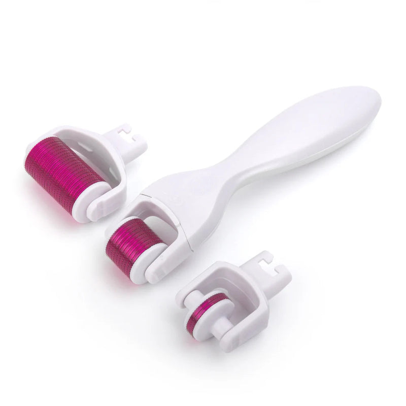 3 in 1 Derma Roller Micro Needles dr Roller Titanium Mezoroller DR Pen Machine Tool Skin Care Treatment Microdermabrasion Roller-Health Wisdom™