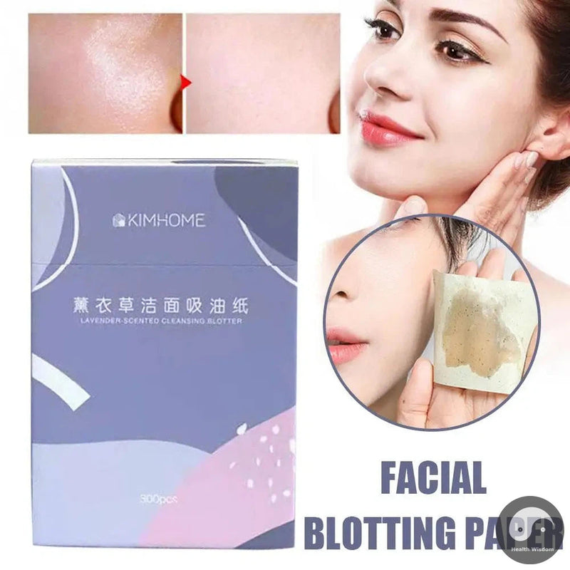 300PCS/Box Oil Control Face Absorbent Paper Face Oil Control Cleaning Wipes Absorbing Sheet Oily Matting Tissue Face Care Paper-Health Wisdom™