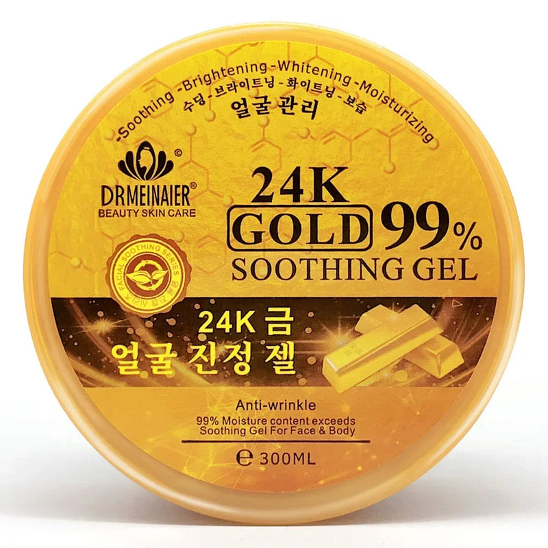 300ml 24K Gold Soothing Facial Gel Moisturizing Wrinkle Free Skin Care Lightening Oil-control Acido Clicolico Exfoliate Cream-Health Wisdom™