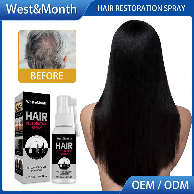 30ml Hair Darkening Spray Anti White Hair Herbal Hair Care Serum Blacken Hair Reduce Gray Hair Scalp Nourish Glitter Hair Spray-Health Wisdom™