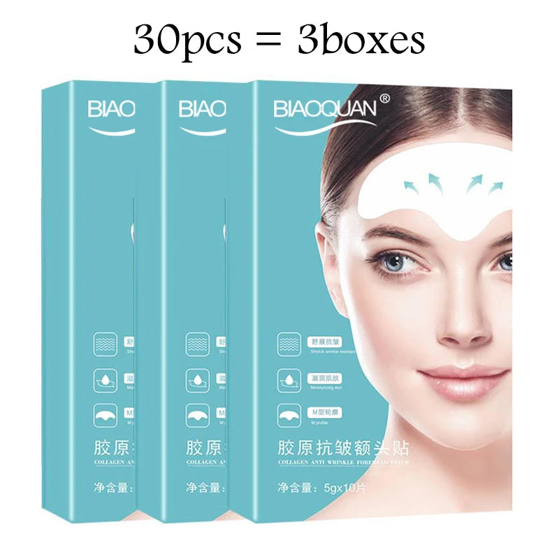 30pcs Anti-wrinkle Forehead Line Wrinkles Removal Gel Patch Firming Mask Frown Stickers Anti-aging Moisturizng Face Skin Care-Health Wisdom™