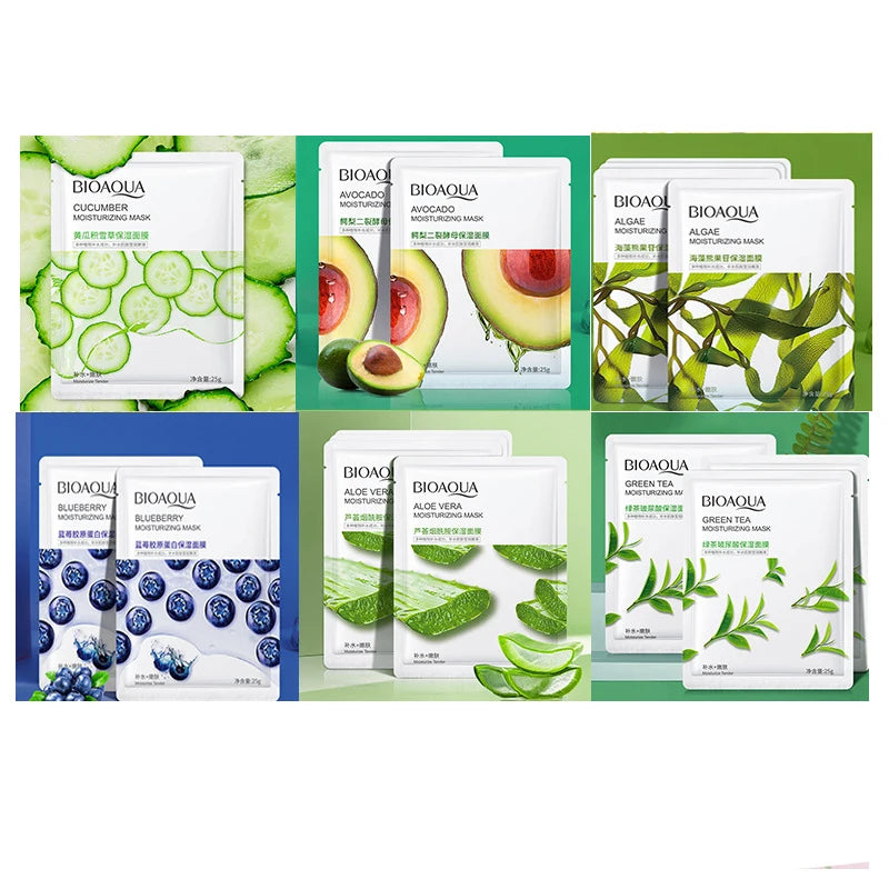 30pcs BIOAQUA Fresh Fruits Facial Masks Face skincare Moisturizing Anti-aging Hydrating Face Mask Facial Skin Care Products-Health Wisdom™