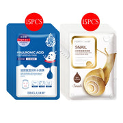 30pcs BIOAQUA skincare Face Masks Women Face skin care Sheet Mask Moisturizing Anti-wrinkle Hydrating Snail Korean Facial Mask-Health Wisdom™