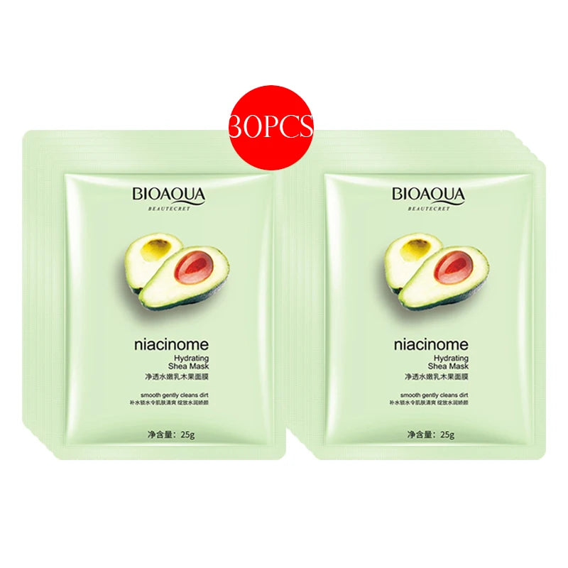 30pcs BIOAQUA skincare Face Masks Women Face skin care Sheet Mask Moisturizing Anti-wrinkle Hydrating Snail Korean Facial Mask-Health Wisdom™