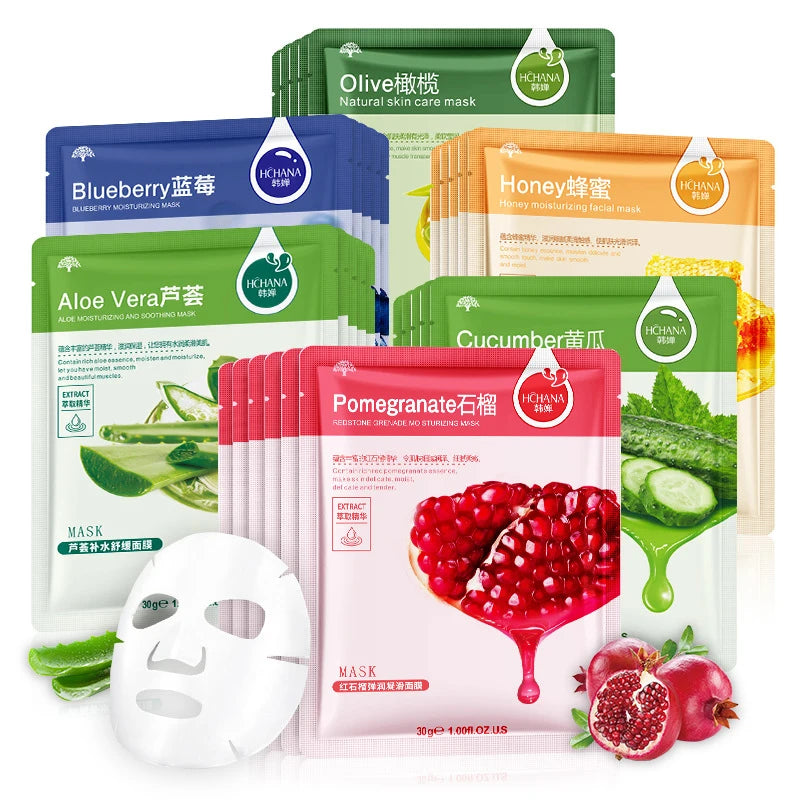 30pcs Fresh Fruits Facial Masks Face skincare Moisturizing Anti-Aging Hydrating Korean Face Mask Facial Skin Care Prodcuts-Health Wisdom™