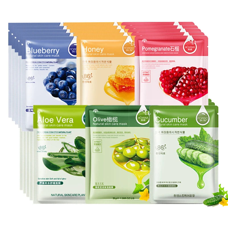 30pcs Fresh Fruits Facial Masks Face skincare Moisturizing Anti-Aging Hydrating Korean Face Mask Facial Skin Care Prodcuts-Health Wisdom™