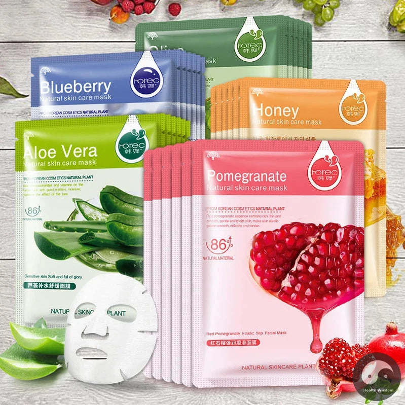 30pcs Fresh Fruits Facial Masks Face skincare Moisturizing Anti-Aging Hydrating Korean Face Mask Facial Skin Care Prodcuts-Health Wisdom™