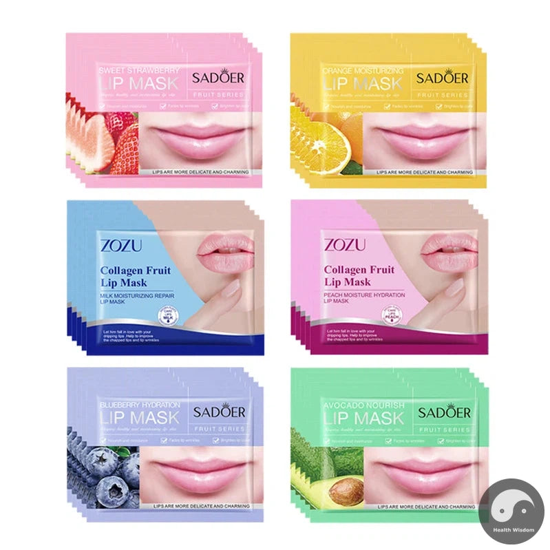 30pcs Fruits Lip Mask Moisturizing Anti-wrinkle Collagen Lip Patches Plump Lips Beauty Skincare Lips Pads Lipmask Skin Care-Health Wisdom™
