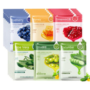30pcs Natural Plant Facial Mask Moisturizing Oil Control Anti-Aging Fruit Aloe Korean Sheet Face Mask Beauty Skin Care Prodcuts-Health Wisdom™