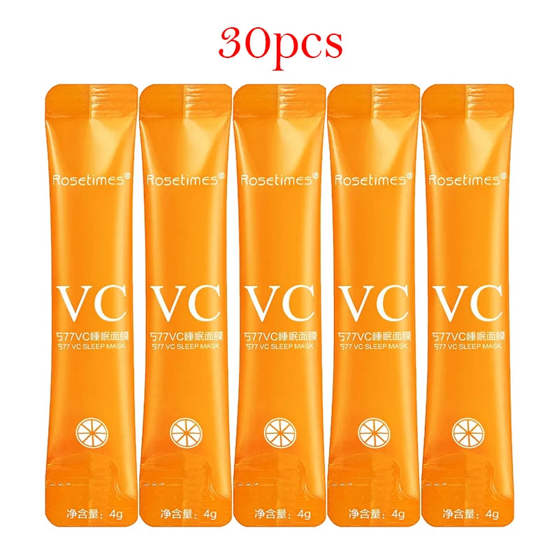 30pcs Vitamin C Sleeping Masks Beauty Face Moisturizing Skin Rejuvenation Firming Disposable No-wash Facial Mask for Face Care-Health Wisdom™