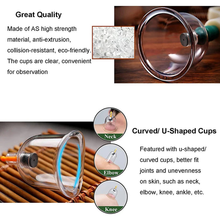 32 Cupping Therapy Set Vacuum Cupping Cup Body Massager Suction Cups Chinese Herbal Physiotherapy Vacuum Cups Heathy Care