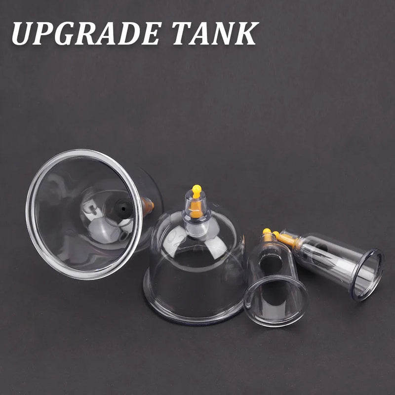 32 Pcs Vacuum Cupping Body Massager Suction Cups Jar Set Plastic Vacuum Suction Therapy Cupping Set Cans for Shoulder Massage-Health Wisdom™