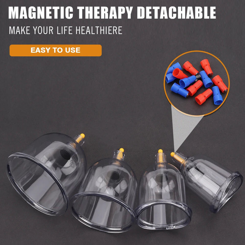 32 Pcs Vacuum Cupping Body Massager Suction Cups Jar Set Plastic Vacuum Suction Therapy Cupping Set Cans for Shoulder Massage-Health Wisdom™