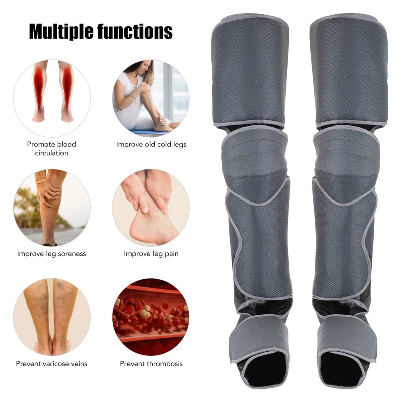 360° Air Pressure Calf Massager Leg Pressotherapy Foot Thigh Electric Shiatsu Kneading Heated Hot Compress Muscle Relax-Health Wisdom™