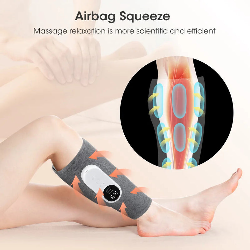 360° Air Pressure Calf Massager Presotherapy Machine 3 Mode Foot Leg Muscle Relaxation Promote Blood Circulation Relieve Pain-Health Wisdom™