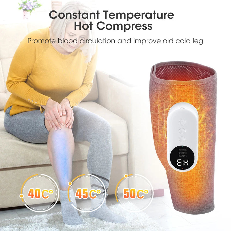 360° Air Pressure Calf Massager Presotherapy Machine 3 Mode Foot Leg Muscle Relaxation Promote Blood Circulation Relieve Pain-Health Wisdom™