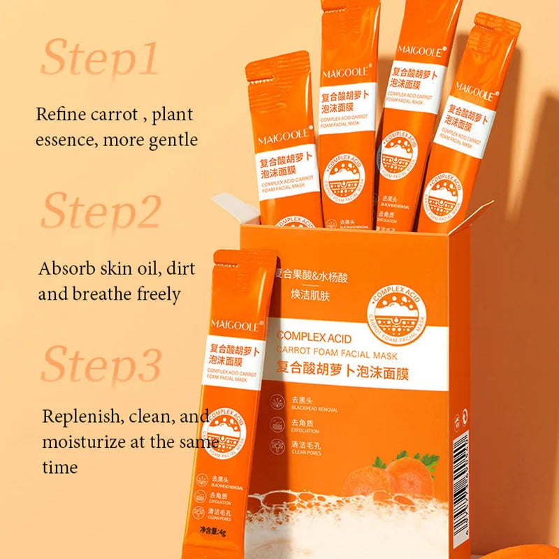 36pcs Carrot Bubble mask Remove Blackhead Moisturizing Brightening Nourishing Foam Face Mask Mud Facial Masks Skin Care Products-Health Wisdom™