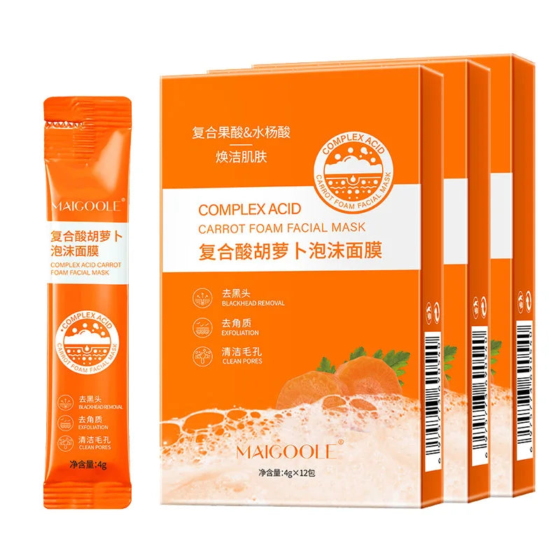36pcs Carrot Bubble mask Remove Blackhead Moisturizing Brightening Nourishing Foam Face Mask Mud Facial Masks Skin Care Products-Health Wisdom™