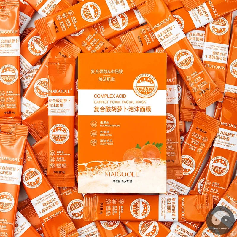 36pcs Carrot Bubble mask Remove Blackhead Moisturizing Brightening Nourishing Foam Face Mask Mud Facial Masks Skin Care Products-Health Wisdom™