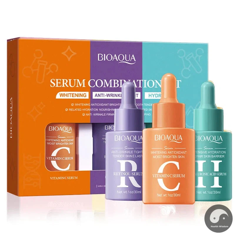 3pcs BIOAQUA Vitamin C Hyaluronic Acid Retinol Serum Face Moisturizing Anti Wrinkle Whitening Facial Essence Skin Care Products-Health Wisdom™