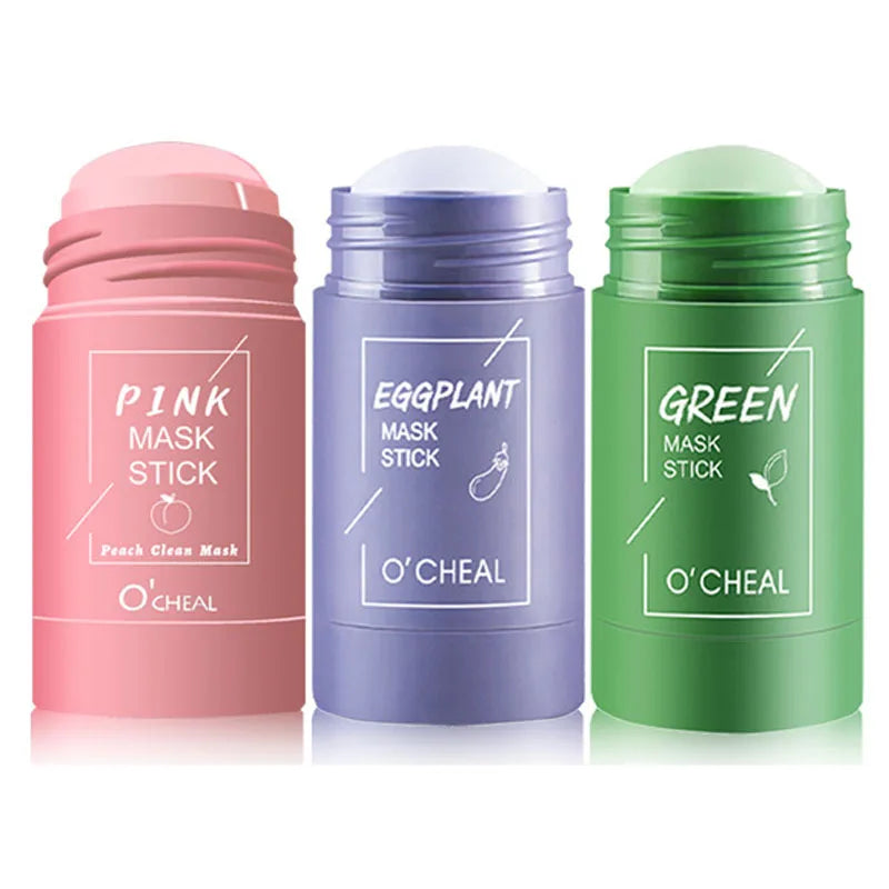 3pcs Eggplant Green Tea Mask Stick Moisturizing Remove Blackhead Anti Acne Face Mask Stick Facial Masks Skin Care Products-Health Wisdom™