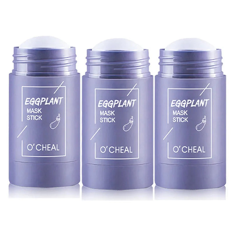 3pcs Eggplant Green Tea Mask Stick Moisturizing Remove Blackhead Anti Acne Face Mask Stick Facial Masks Skin Care Products-Health Wisdom™