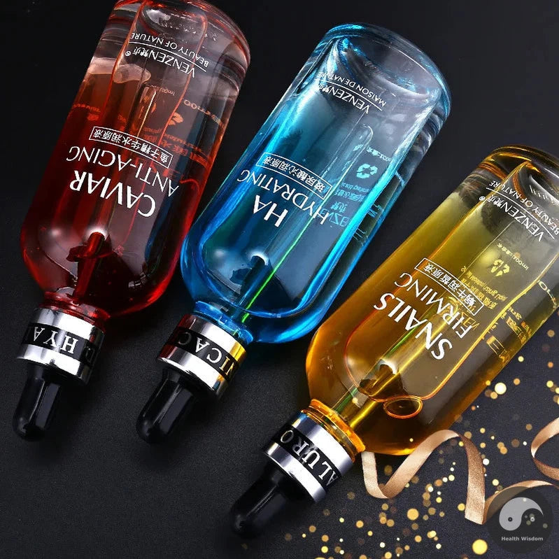 3pcs Snail Caviar Hyaluronic Acid Serum Facial Moisturiser Nourishing Anti-aging Anti wrinkle Face Essence Skin Care Products-Health Wisdom™