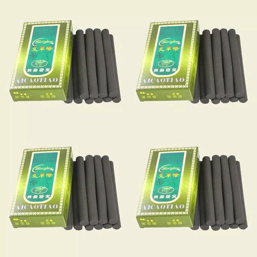4 Boxes Micro Smoke Moxa Sticks Chinese Herbal Wormwood Mugwort Stick Warm Acupuncture Massage Therapy Health Care 12*120mm