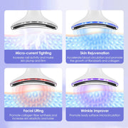 4-Mode ems Microcurrents Face and Neck Lifting Massager 3-Level Hot Compress Machine Facial Skin Rejuvenation Beauty Products-Health Wisdom™