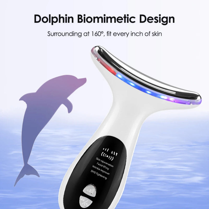 4-Mode ems Microcurrents Face and Neck Lifting Massager 3-Level Hot Compress Machine Facial Skin Rejuvenation Beauty Products-Health Wisdom™