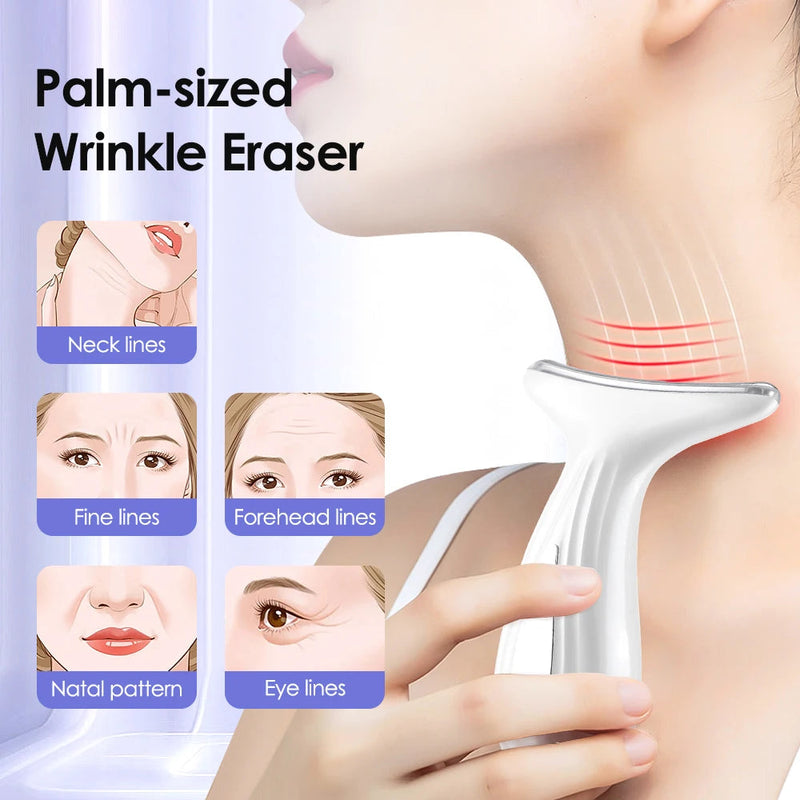 4-Mode ems Microcurrents Face and Neck Lifting Massager 3-Level Hot Compress Machine Facial Skin Rejuvenation Beauty Products-Health Wisdom™