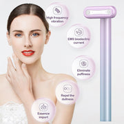 4 in 1 Facial Skincare Tool Red Light Therapy For Face Neck EMS Microcurrent Face Massage Anti-Aging Skin Tightening Beauty Wand-Health Wisdom™