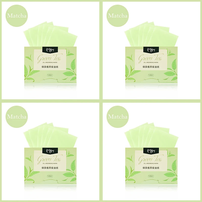 400pcs Face Absorbent Paper Facial Wipes Matcha Anti-grease Paper Oil Absorbing Sheets Cosmetics Makeup Facial Cleaning Tools-Health Wisdom™