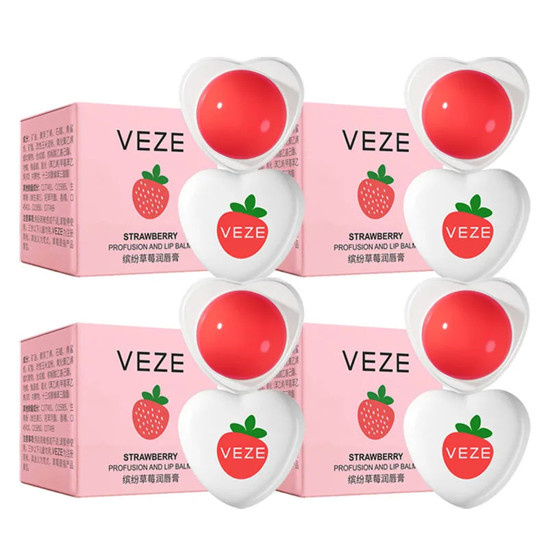 4pcs Cute Fruit Lip Balm Moisturizing Anti-wrinkle Refreshing Anti-Cracked Lips Balms Lip Gloss Sets Plumpers Skin Care for Lips-Health Wisdom™