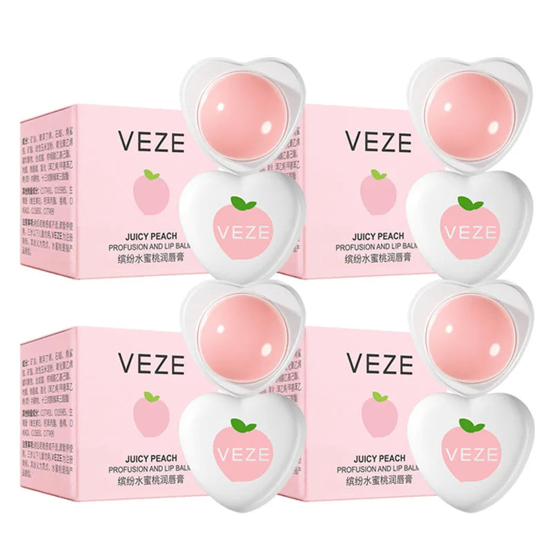 4pcs Cute Fruit Lip Balm Moisturizing Anti-wrinkle Refreshing Anti-Cracked Lips Balms Lip Gloss Sets Plumpers Skin Care for Lips-Health Wisdom™