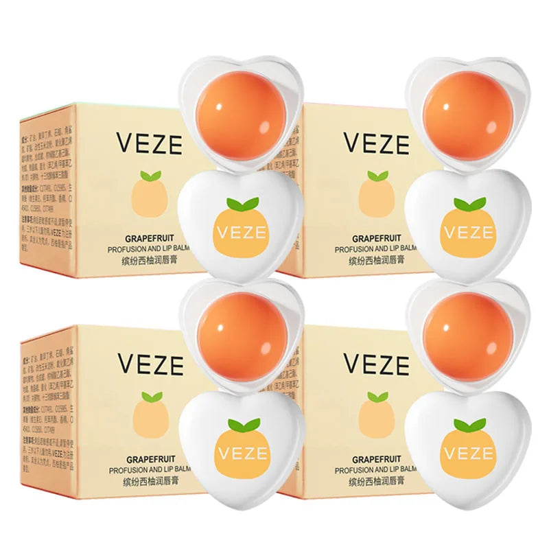 4pcs Cute Fruit Lip Balm Moisturizing Anti-wrinkle Refreshing Anti-Cracked Lips Balms Lip Gloss Sets Plumpers Skin Care for Lips-Health Wisdom™