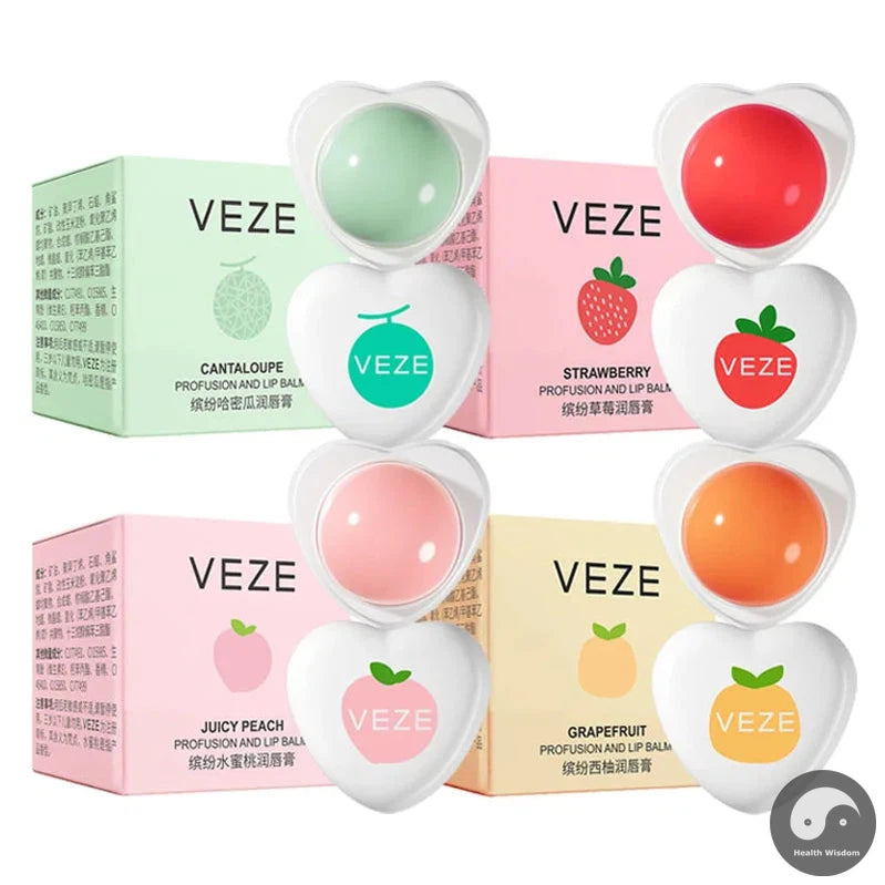 4pcs Cute Fruit Lip Balm Moisturizing Anti-wrinkle Refreshing Anti-Cracked Lips Balms Lip Gloss Sets Plumpers Skin Care for Lips-Health Wisdom™